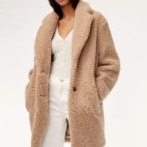 Aritzia Wilfred Free Teddy Cocoon Jacket